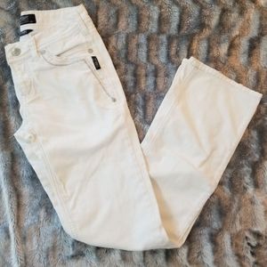 White Silver Straight Jeans